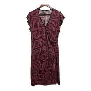 Red dress with cap sleeves by David Wayne.  Size 16